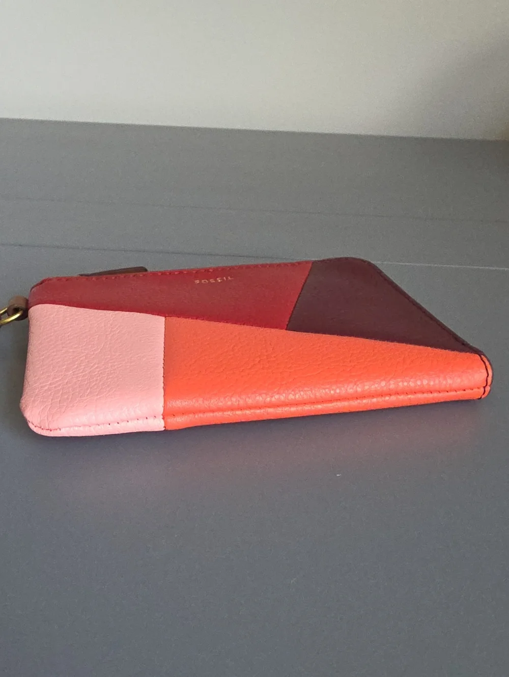 FOSSIL NWT Jayda Colorblock Corner Zip Wristlet Wallet - Picture 9 of 9